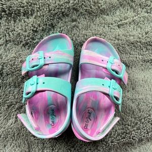Tie dye girls sandals, Velcro back